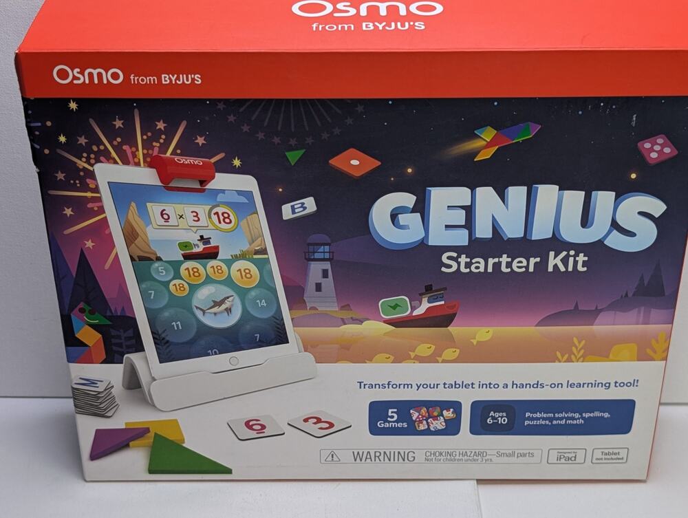 Osmo Genius Starter Kit 901-00089 iPad 5 Learning Games Base Tiles Ages 6-10